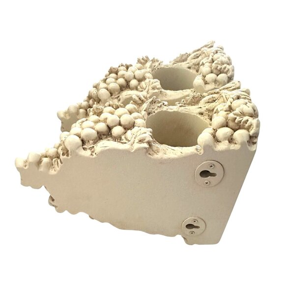 VTG Doves Grapes Grape Leaves  Drapery Curtain Rod Wall Sconce Corbel Holders - Picture 7 of 11